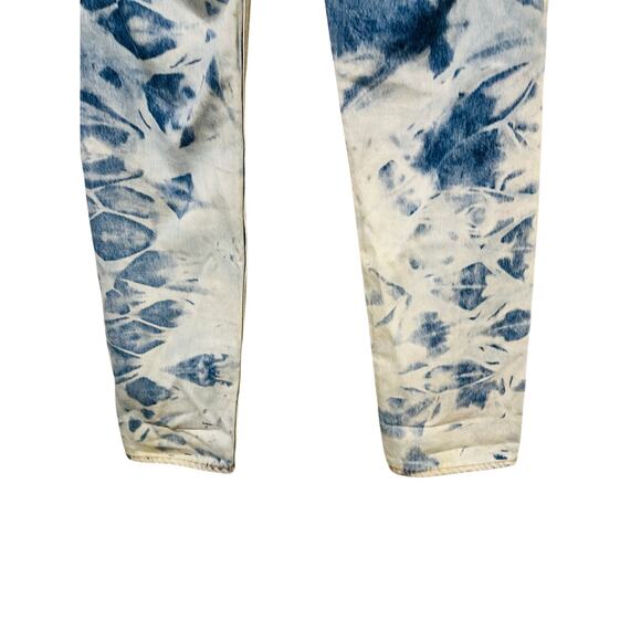 Vintage Levi’s Tie Dye 505 Style Wide Leg Bleached Washed Loose Fit Denim Jeans - Picture 3 of 10